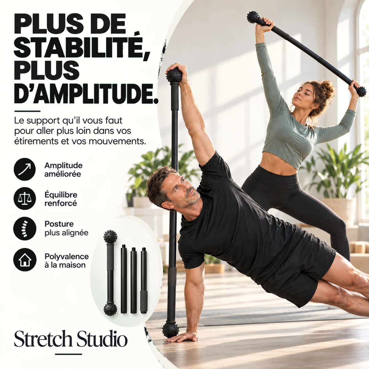 Stretch Studio Mobility Stick - stabilité et amplitude